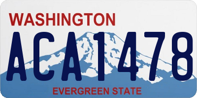 WA license plate ACA1478