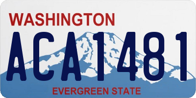 WA license plate ACA1481