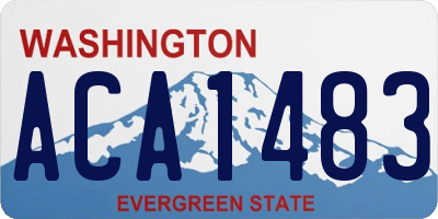 WA license plate ACA1483