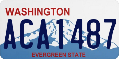 WA license plate ACA1487