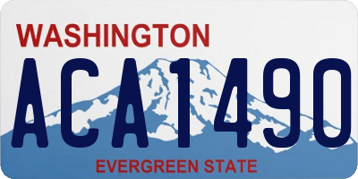 WA license plate ACA1490