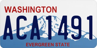 WA license plate ACA1491