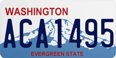 WA license plate ACA1495