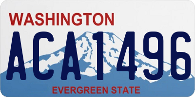 WA license plate ACA1496