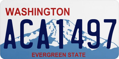 WA license plate ACA1497