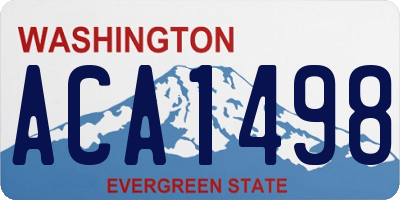 WA license plate ACA1498