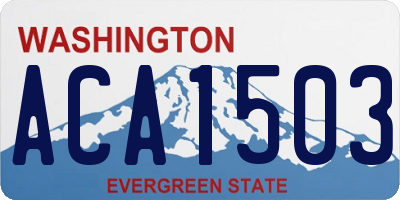 WA license plate ACA1503
