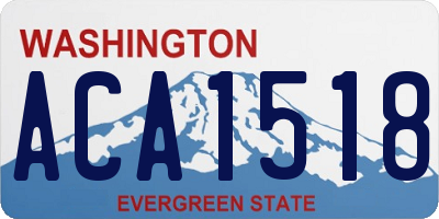 WA license plate ACA1518