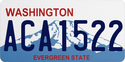 WA license plate ACA1522