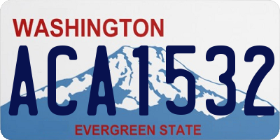 WA license plate ACA1532