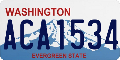 WA license plate ACA1534