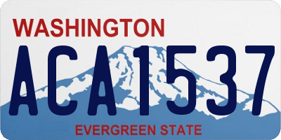 WA license plate ACA1537
