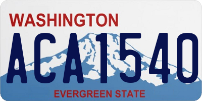 WA license plate ACA1540
