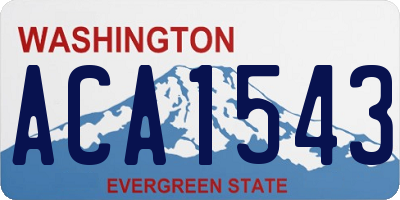 WA license plate ACA1543