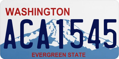 WA license plate ACA1545