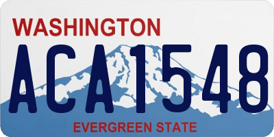 WA license plate ACA1548