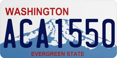 WA license plate ACA1550