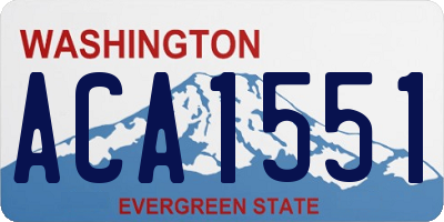 WA license plate ACA1551