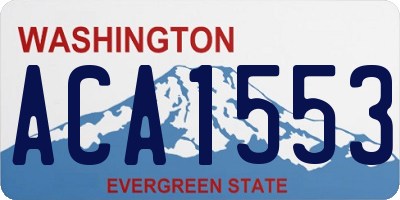 WA license plate ACA1553