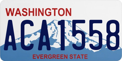 WA license plate ACA1558