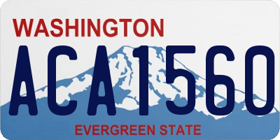 WA license plate ACA1560