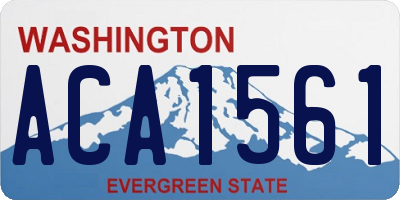 WA license plate ACA1561