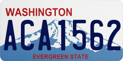 WA license plate ACA1562