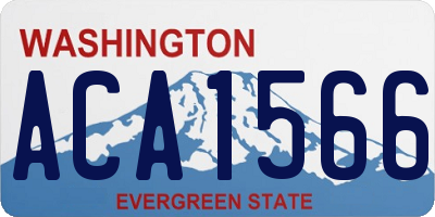 WA license plate ACA1566