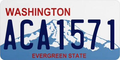 WA license plate ACA1571