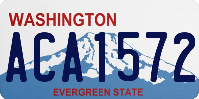 WA license plate ACA1572