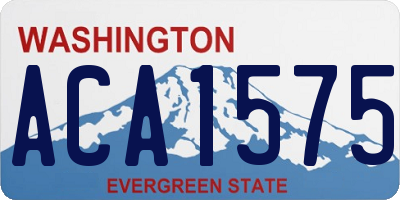 WA license plate ACA1575