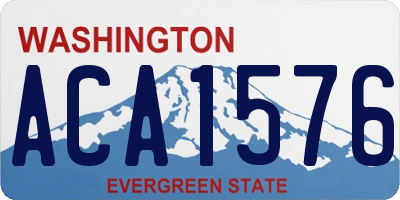 WA license plate ACA1576