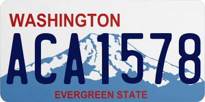 WA license plate ACA1578