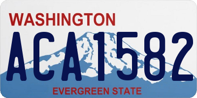 WA license plate ACA1582