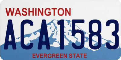 WA license plate ACA1583