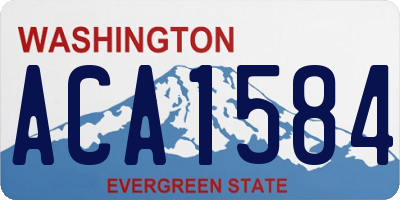 WA license plate ACA1584