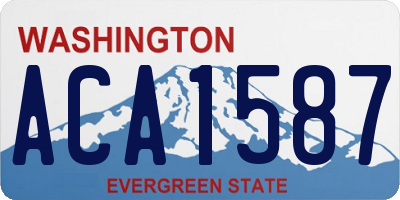 WA license plate ACA1587