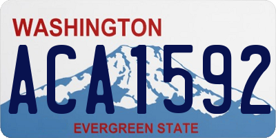 WA license plate ACA1592