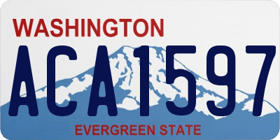WA license plate ACA1597