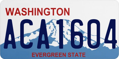 WA license plate ACA1604