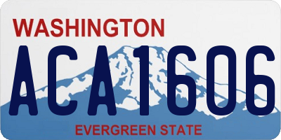 WA license plate ACA1606