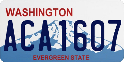 WA license plate ACA1607