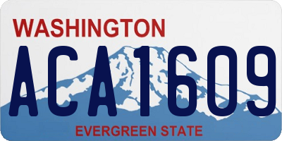 WA license plate ACA1609