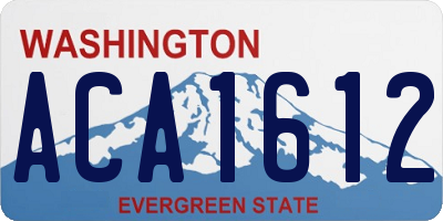 WA license plate ACA1612