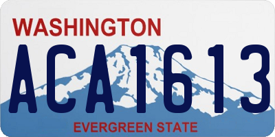 WA license plate ACA1613
