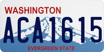 WA license plate ACA1615