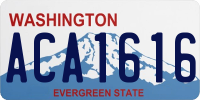 WA license plate ACA1616