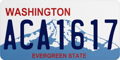 WA license plate ACA1617
