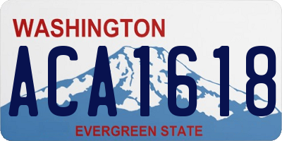 WA license plate ACA1618