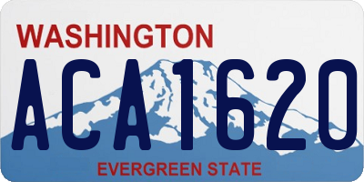 WA license plate ACA1620